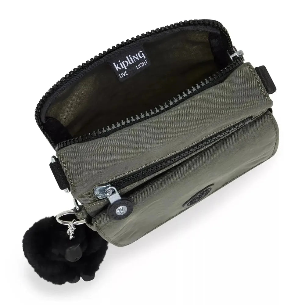 Kipling New Eldorado liten Crossbody-veske Green Moss-Veske-BagBrokers