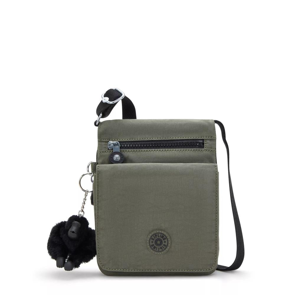 Kipling New Eldorado liten Crossbody-veske Green Moss-Veske-BagBrokers