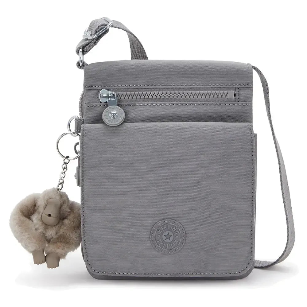 Kipling New Eldorado liten Crossbody-veske Inviting Grey-Veske-BagBrokers