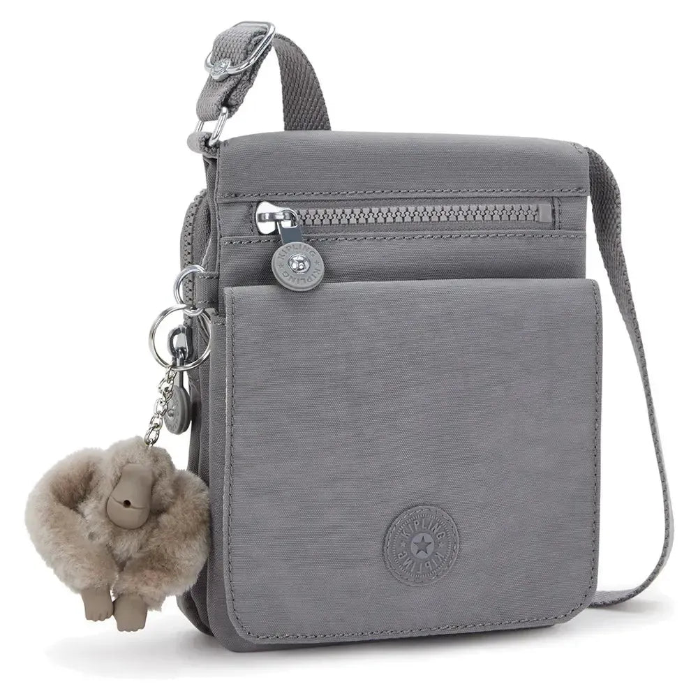 Kipling New Eldorado liten Crossbody-veske Inviting Grey-Veske-BagBrokers
