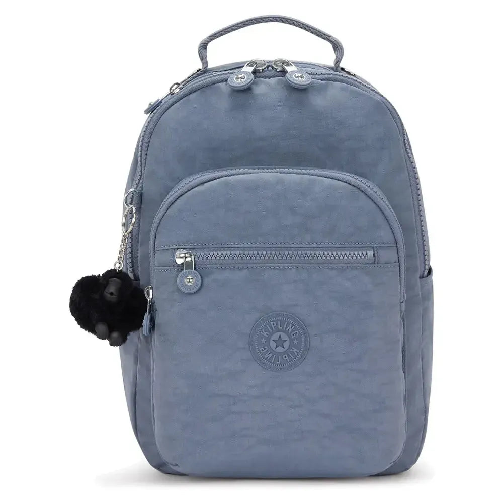 Kipling Seoul S liten ryggsekk Blue Stone-Ryggsekker-BagBrokers