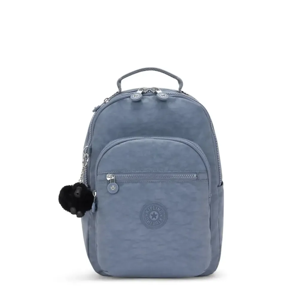 Kipling Seoul S liten ryggsekk Blue Stone-Ryggsekker-BagBrokers