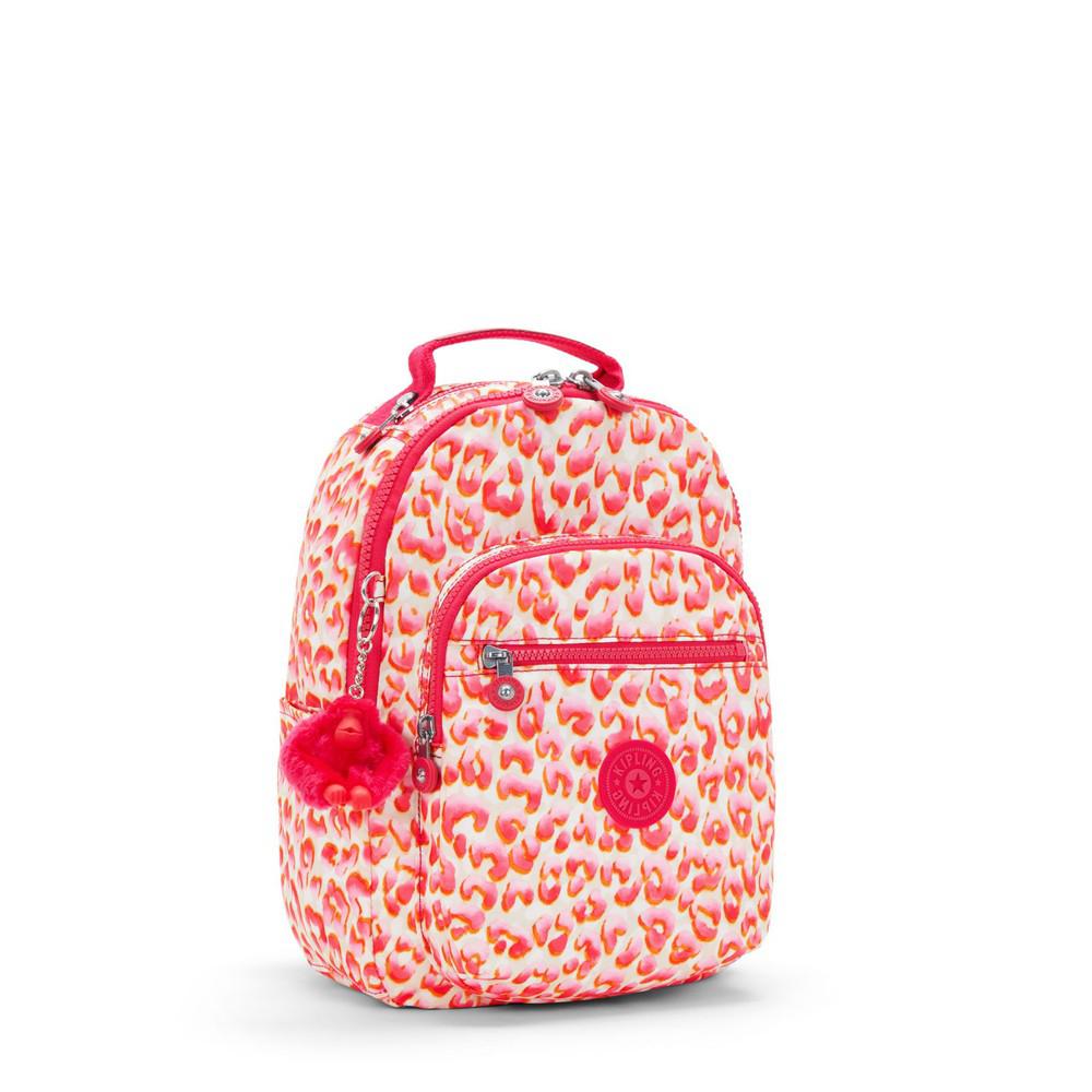 Kipling Seoul S liten ryggsekk Latin Cheetah-Ryggsekker-BagBrokers