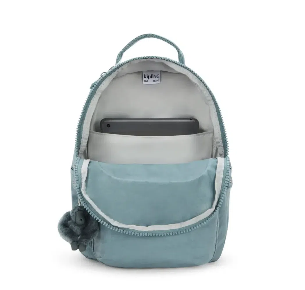 Kipling Seoul S liten ryggsekk Relaxed Grey-Ryggsekker-BagBrokers