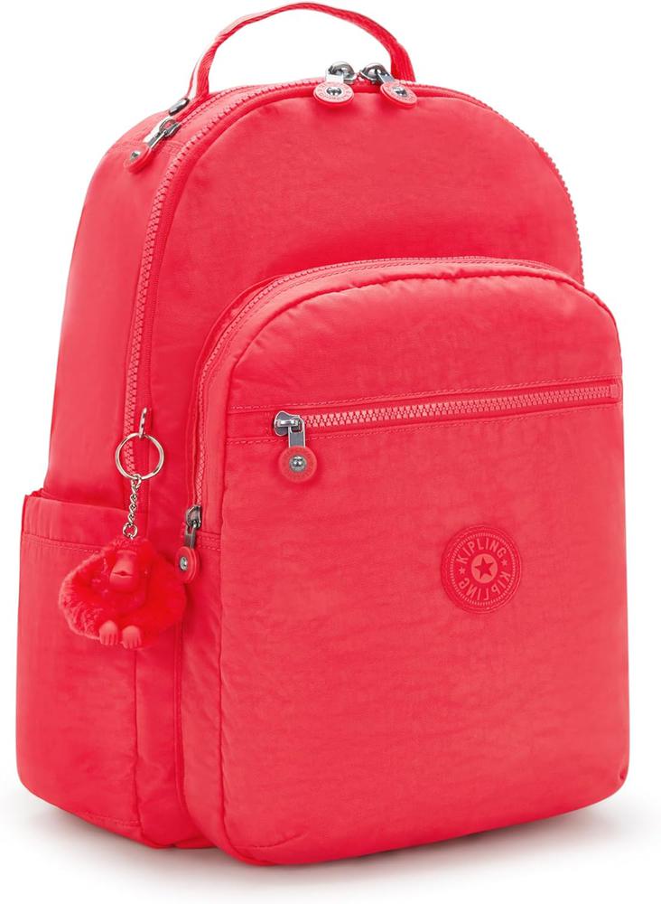 Kipling Seoul stor ryggsekk med PC lomme Escape Red-Ryggsekker-BagBrokers