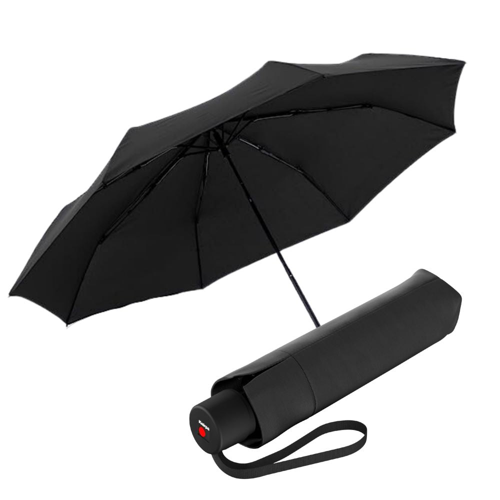Knirps A.050 Medium manuell paraply Svart-Paraplyer-BagBrokers