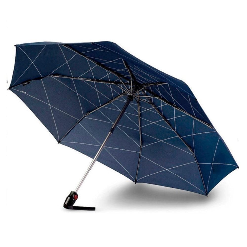 Knirps Duomatic T200 Nuno Downpoor Windproof med automatisk åpning og lukking Blå-Paraplyer-BagBrokers