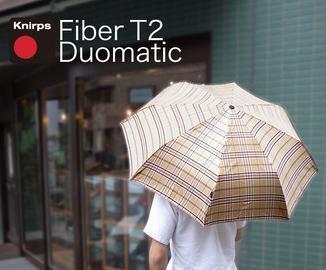 Paraplyer-Knirps T 200 Duomatic Windproof Unisex Paraply med Automatisk åpning og lukking Beige-BagBrokers