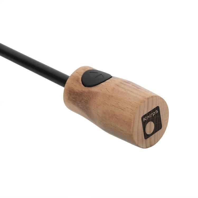 Knirps Duomatic Timber Paraply Dark grey-Paraplyer-BagBrokers