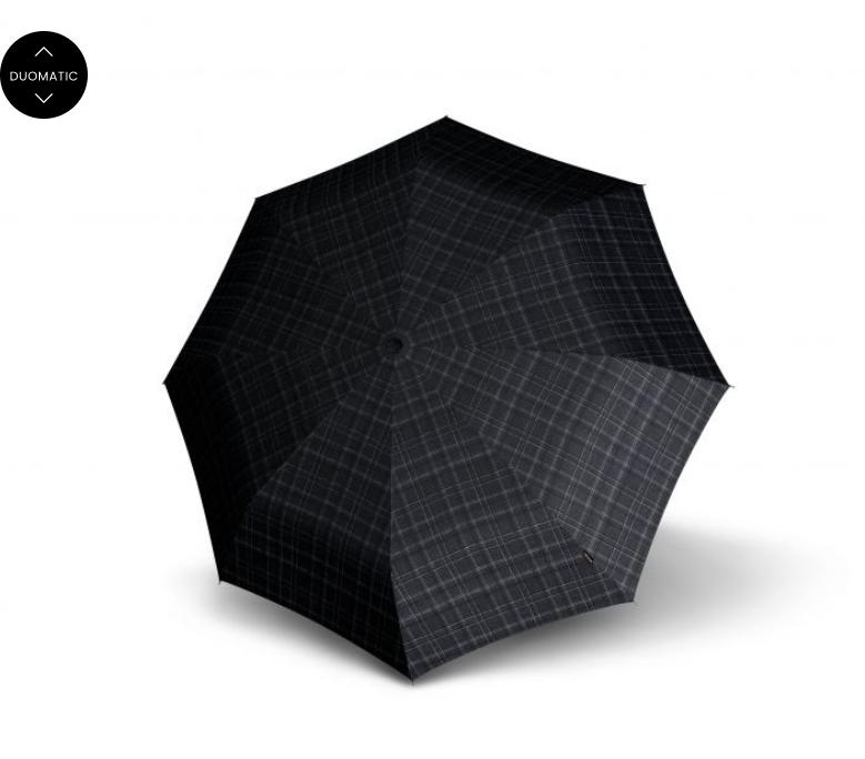 Knirps T.260 Paraply med automatisk åpning og lukking Mens prints check-Paraplyer-BagBrokers