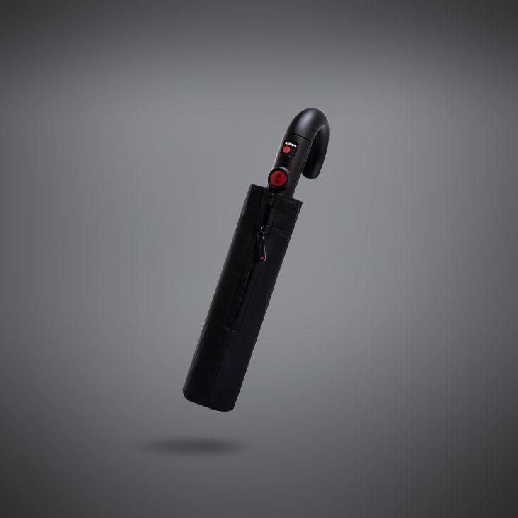 Knirps T.260 Windproof Paraply med automatisk åpning og lukking Svart-Paraplyer-BagBrokers