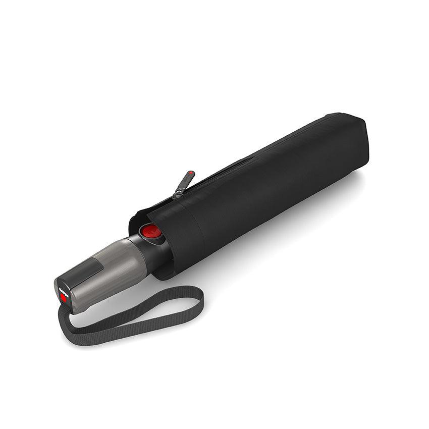 Knirps T 400 Stor Windproof Paraply med automatisk åpning og lukking Svart-Paraplyer-BagBrokers