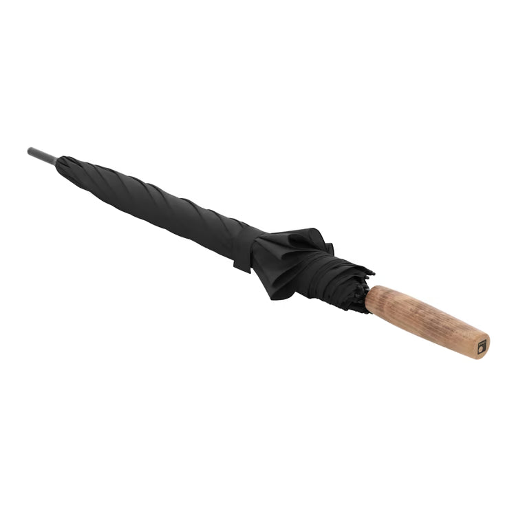 Knirps Timber Lang Stick Black-Paraplyer-BagBrokers