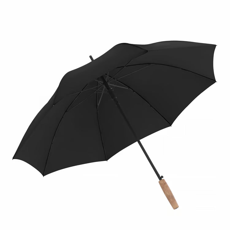 Knirps Timber Lang Stick Black-Paraplyer-BagBrokers