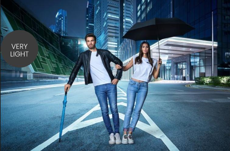 Knirps U 90 Ultralett XXL manuell åpning Svart-Paraplyer-BagBrokers