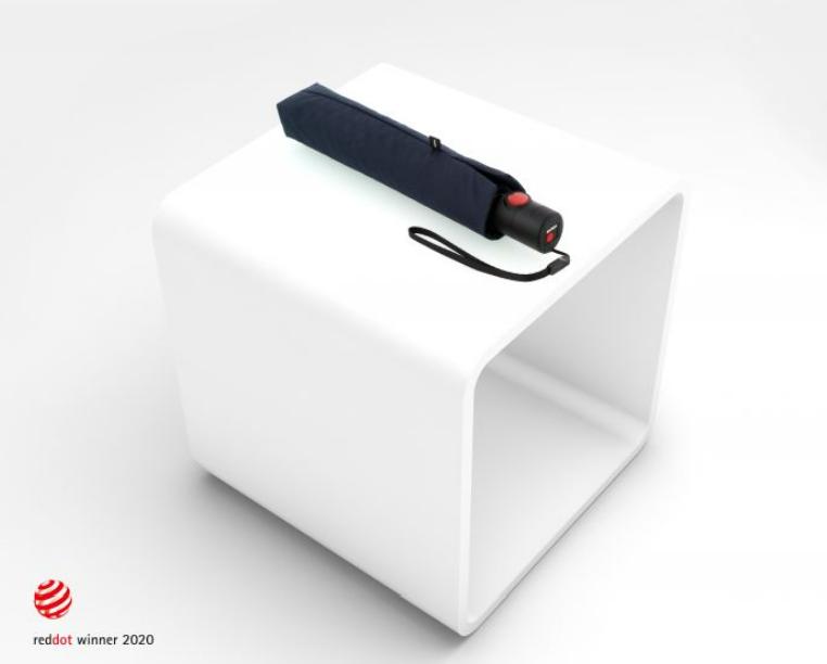 Knirps U 200 Ultralett Automatisk åpning og lukking Blå-Paraplyer-BagBrokers