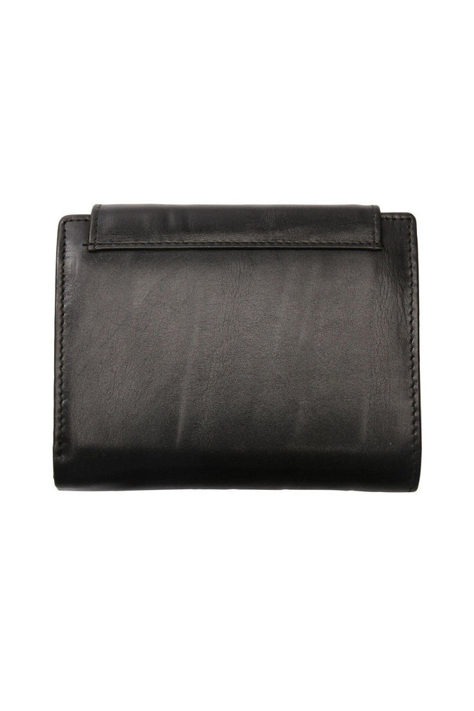 Lommebok/ Kortholder-Nord Leather. Dame skinn Portemone. 9 kortlommer/ myntlomme Sort-BagBrokers