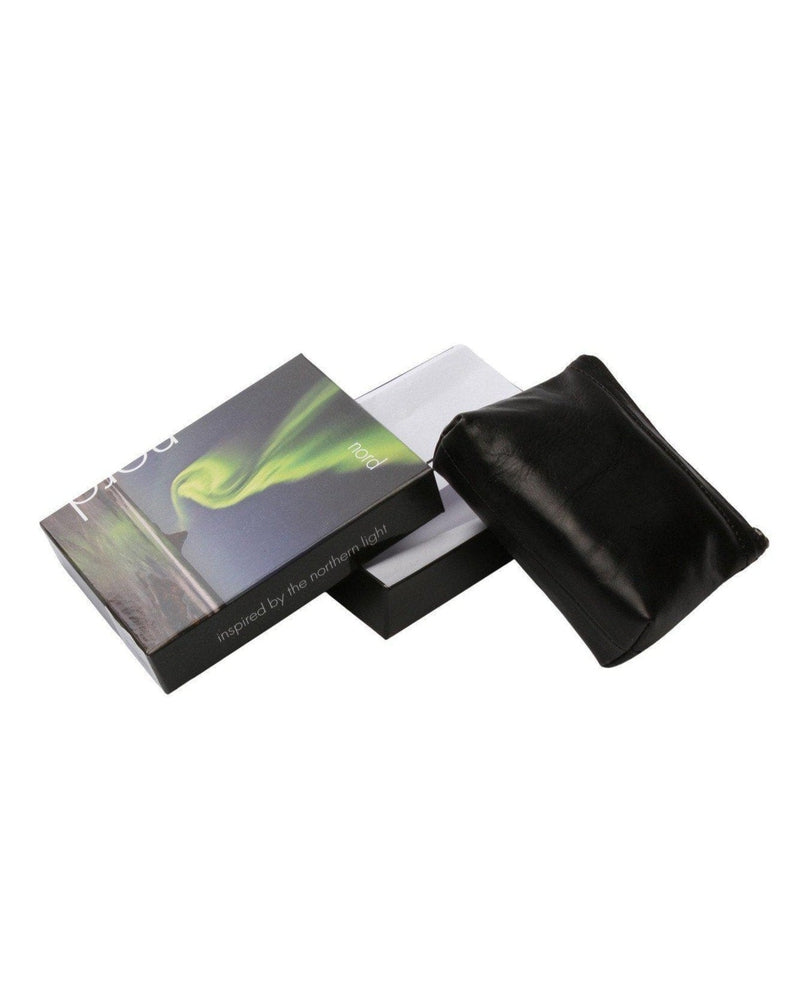 Toalettmappe-Nord Leather. Eksklusiv liten sminkepung i skinn med utvendig lomme. Sort-BagBrokers