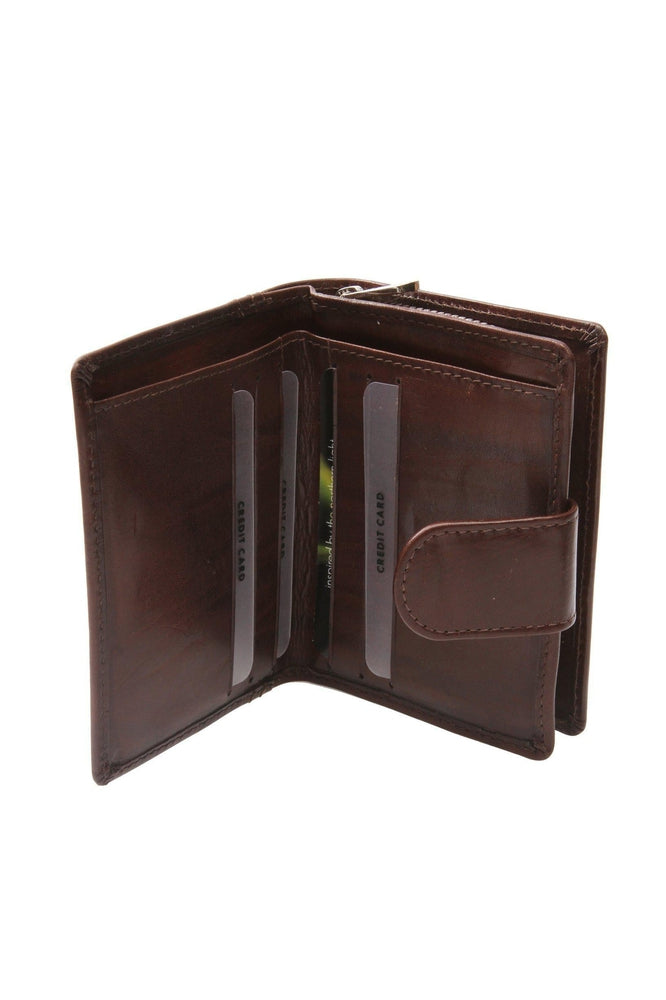 Lommebok/ Kortholder-Nord Leather. Medium Dame Portemone. Brun-BagBrokers