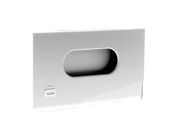 Lommebok/ Kortholder-Ögon Design. One Touch visittkort holder i aluminium sølv-BagBrokers