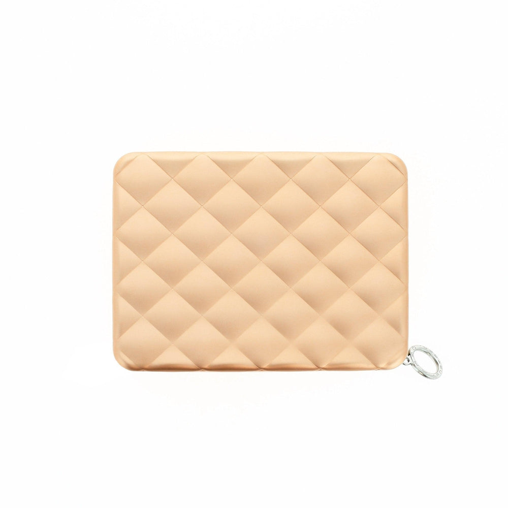 Ögon Designs - Quilted Aluminium zipper lommebok/mini clutch Gull-Lommebok/ Kortholder-BagBrokers
