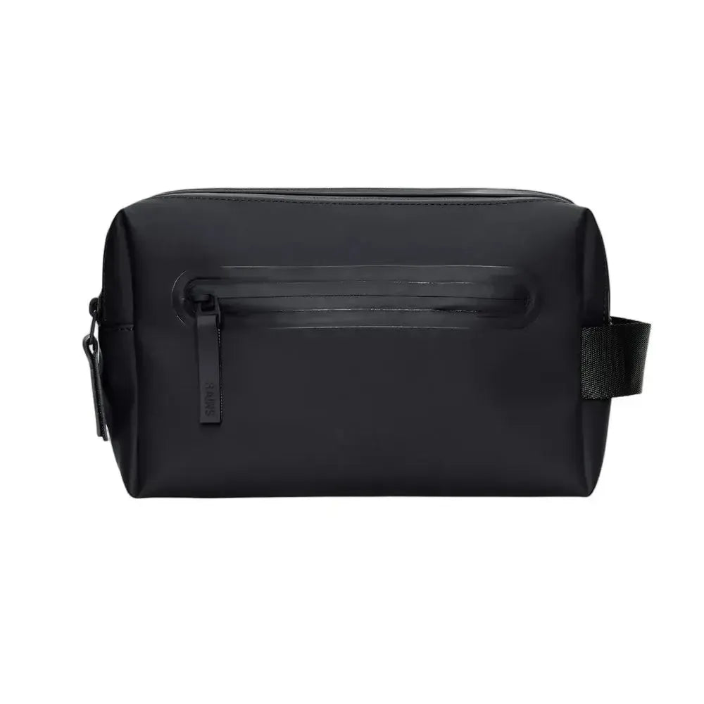 Rains 2 Zip Wash Bag Svart-Toalettmappe-BagBrokers