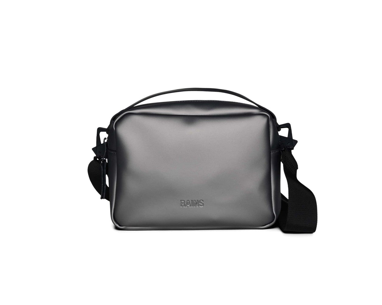 Rains Box Bag W3 Metallic Grey-reiseveske-BagBrokers