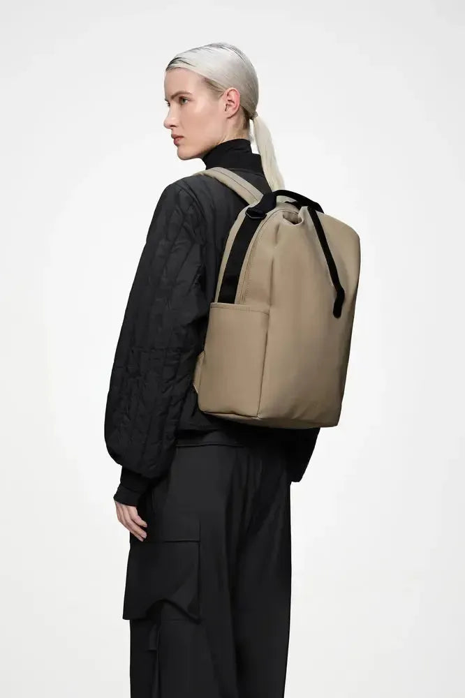 Rains Clip Front Backpack W3 Beige-Ryggsekker-BagBrokers