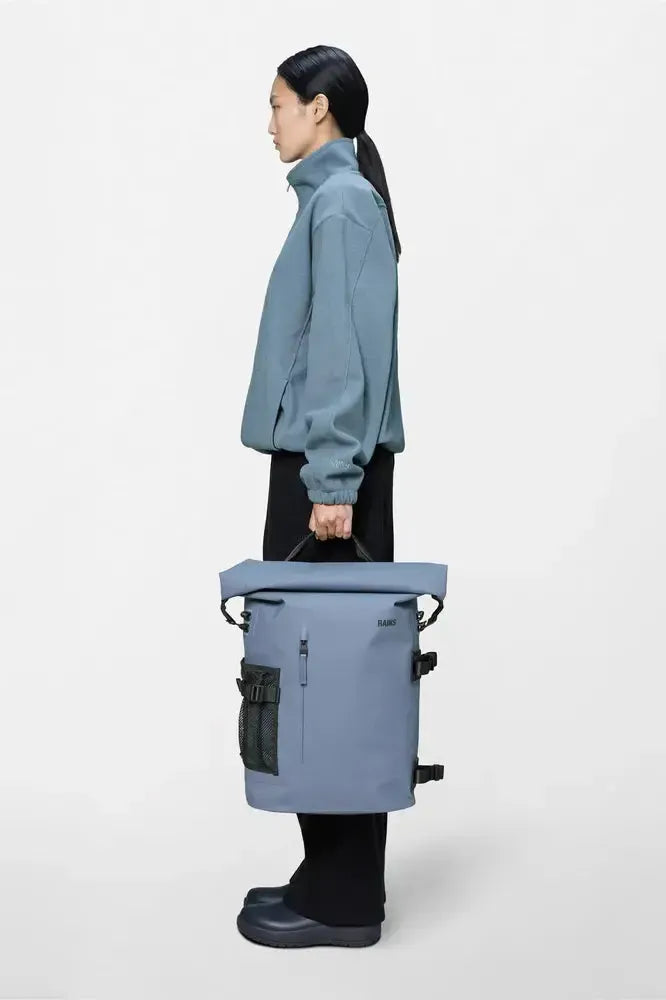 Rains Deepwater Rolltop Rucksack Large Blue Dusk-Ryggsekker-BagBrokers