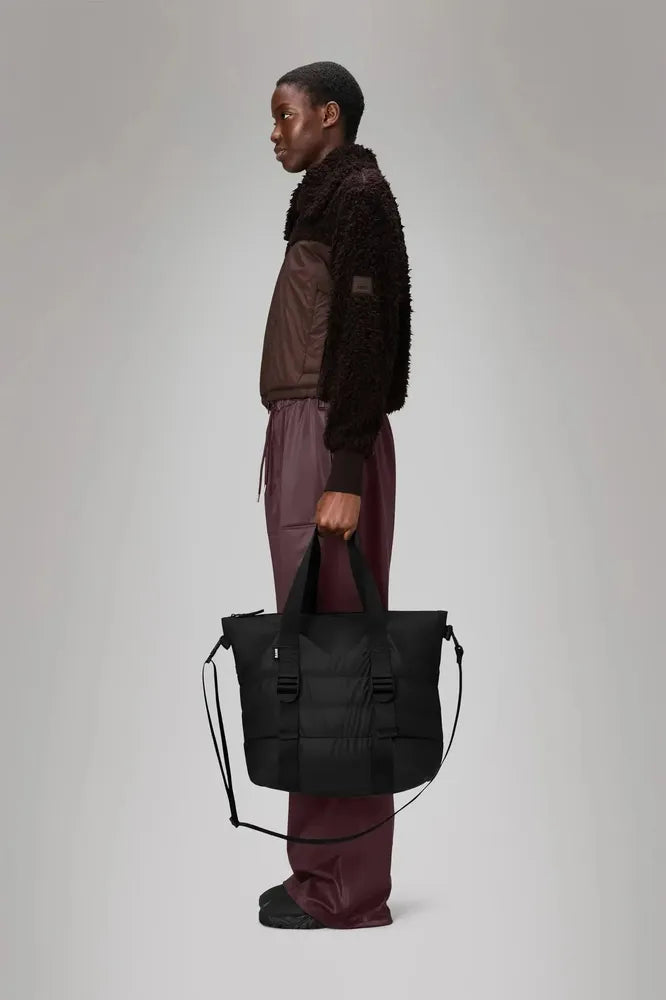 Rains Puffer Mix Tote Bag Mini Svart-Veske-BagBrokers
