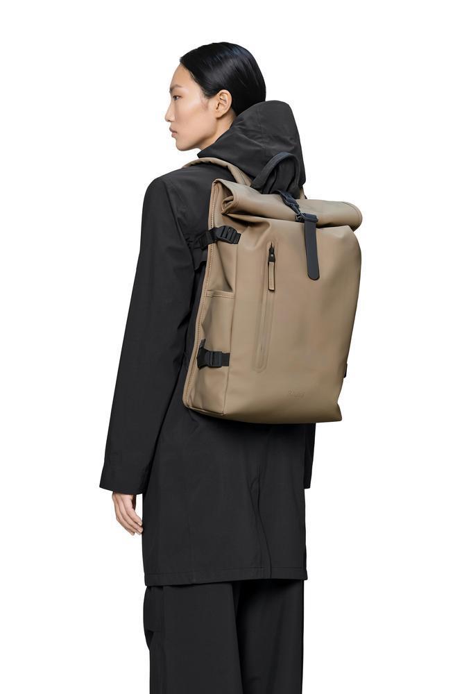 Rains ROLLTOP RUCKSACK Large W3 Beige-Ryggsekker-BagBrokers