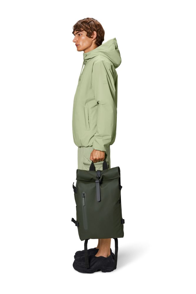Rains ROLLTOP RUCKSACK Large W3 Green-Ryggsekker-BagBrokers