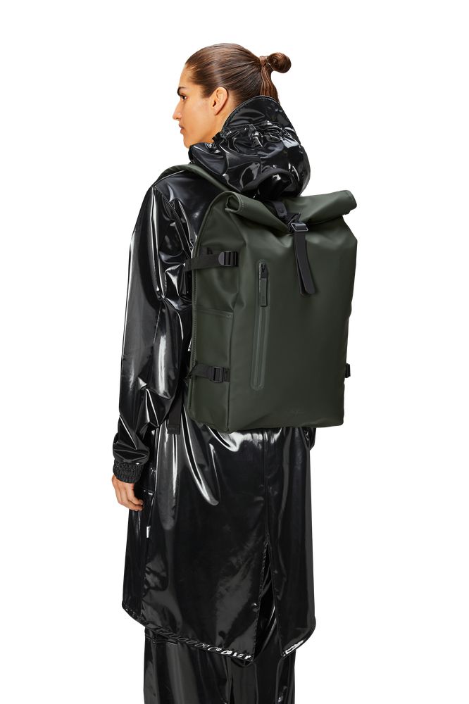 Rains ROLLTOP RUCKSACK Large W3 Green-Ryggsekker-BagBrokers