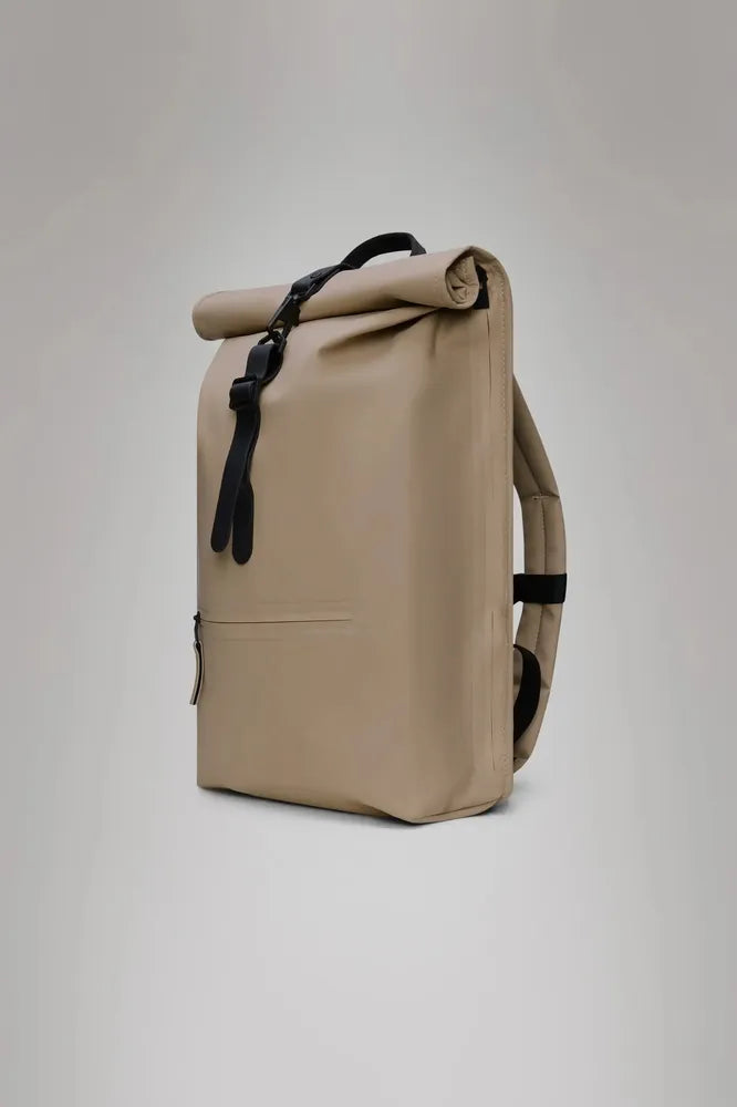 Rains ROLLTOP RUCKSACK W3 Beige-Ryggsekker-BagBrokers