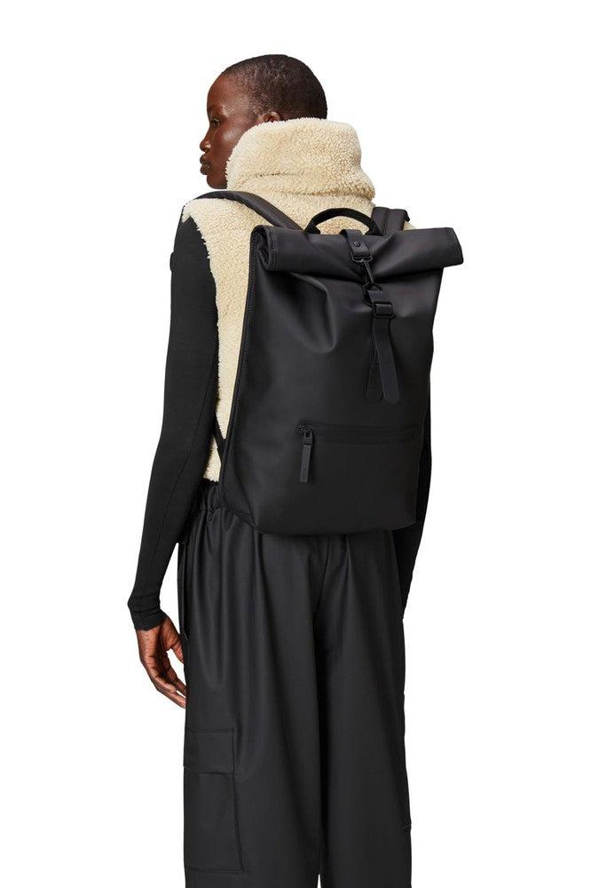 Rains ROLLTOP RUCKSACK W3 Black-Ryggsekker-BagBrokers