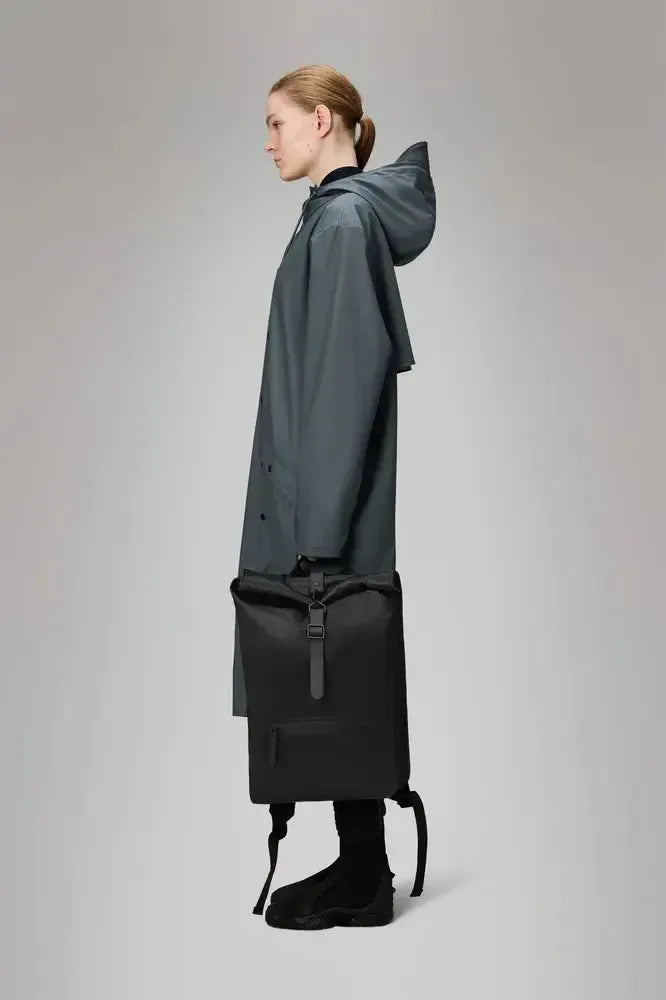 Rains ROLLTOP RUCKSACK W3 Black Grain-Ryggsekker-BagBrokers