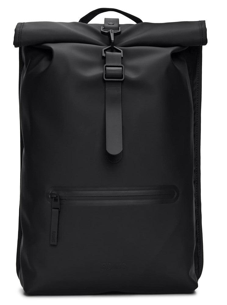 Rains ROLLTOP RUCKSACK W3 Black-Ryggsekker-BagBrokers