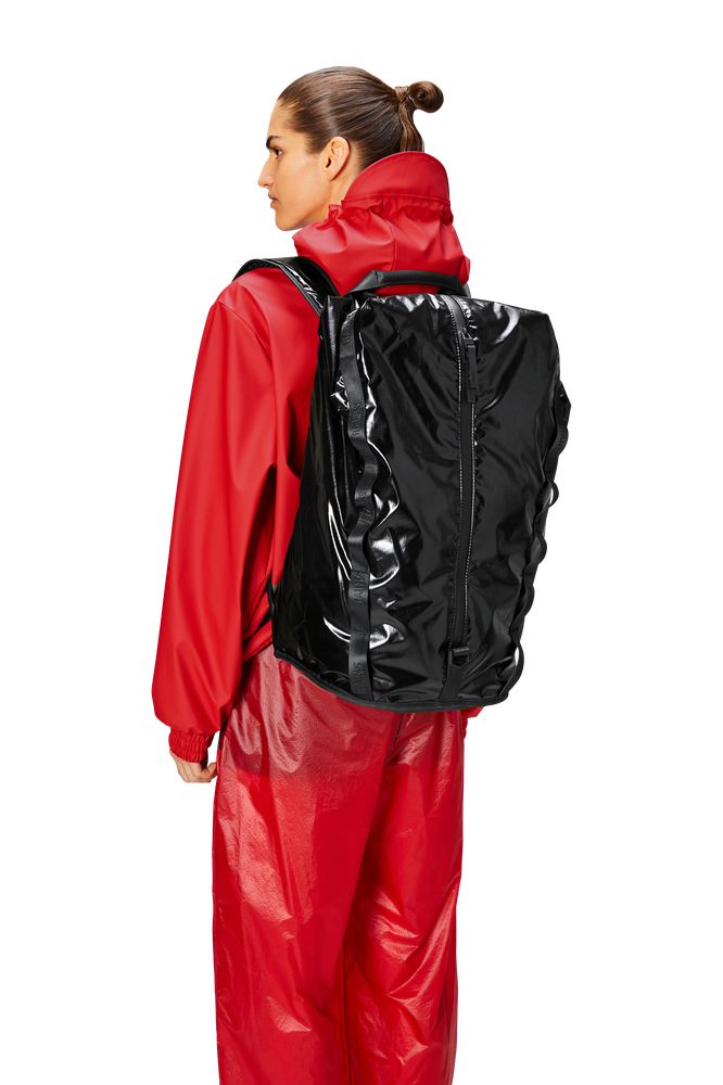 Rains Sibu Duffel Backpack W3 Black-Sekker-BagBrokers