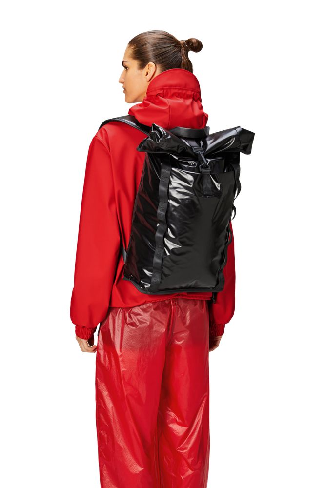 Rains Sibu Rolltop Rucksack W3 Black-Sekker-BagBrokers