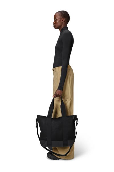 Rains Tote Bag MINI MESH W3 Black-Bagger-BagBrokers