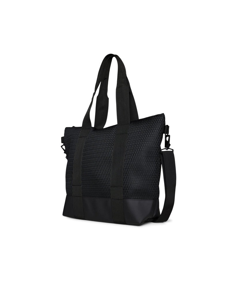 Rains Tote Bag MINI MESH W3 Black-Bagger-BagBrokers