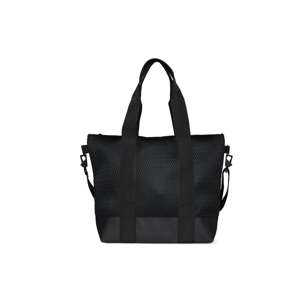 Rains Tote Bag MINI MESH W3 Black-Bagger-BagBrokers