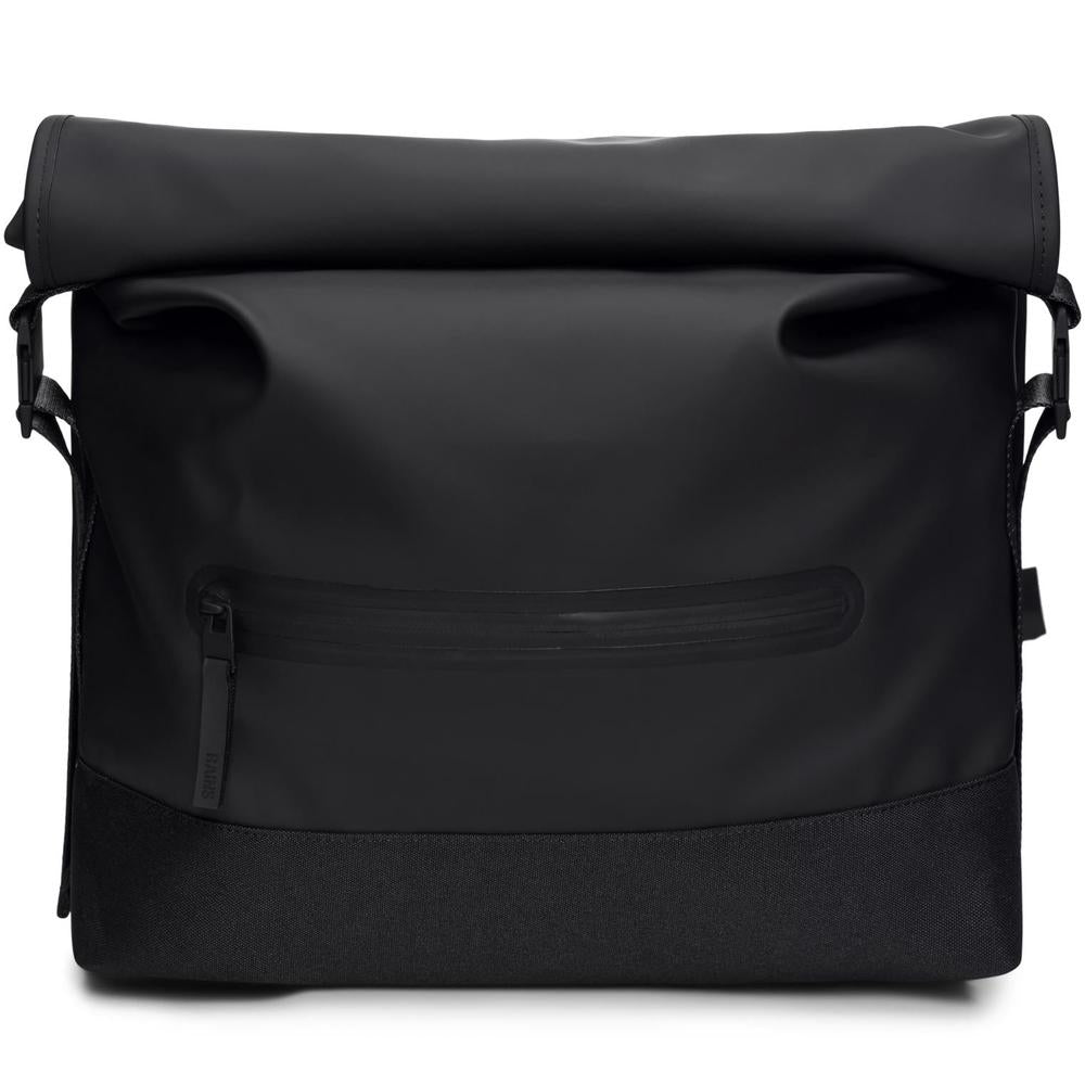 Rains Trail Rolltop Messenger Bag W3 Black Sykkelveske-Bagger-BagBrokers
