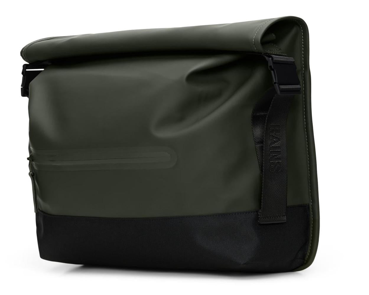 Rains Trail Rolltop Messenger Bag W3 Green Sykkelveske-Bagger-BagBrokers