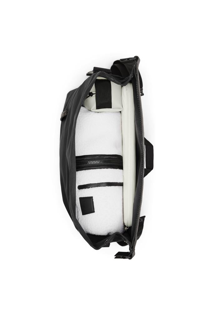 Rains Trail Rolltop Messenger Bag W3 Black Sykkelveske-Bagger-BagBrokers