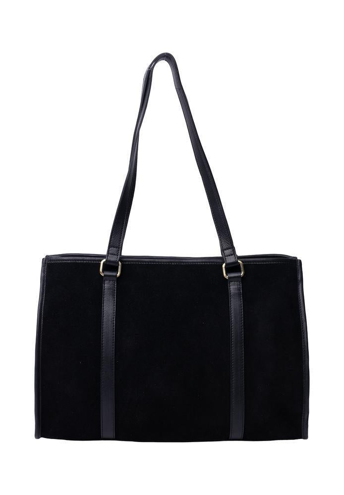 Re:Designed Est 2003 Sola skulderveske i semsket skinn Black-Veske-BagBrokers