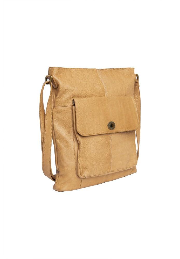 Re:Designed by Dixie 1656 Urban stor skulderveske i skinn Desert Sand-Damevesker-BagBrokers