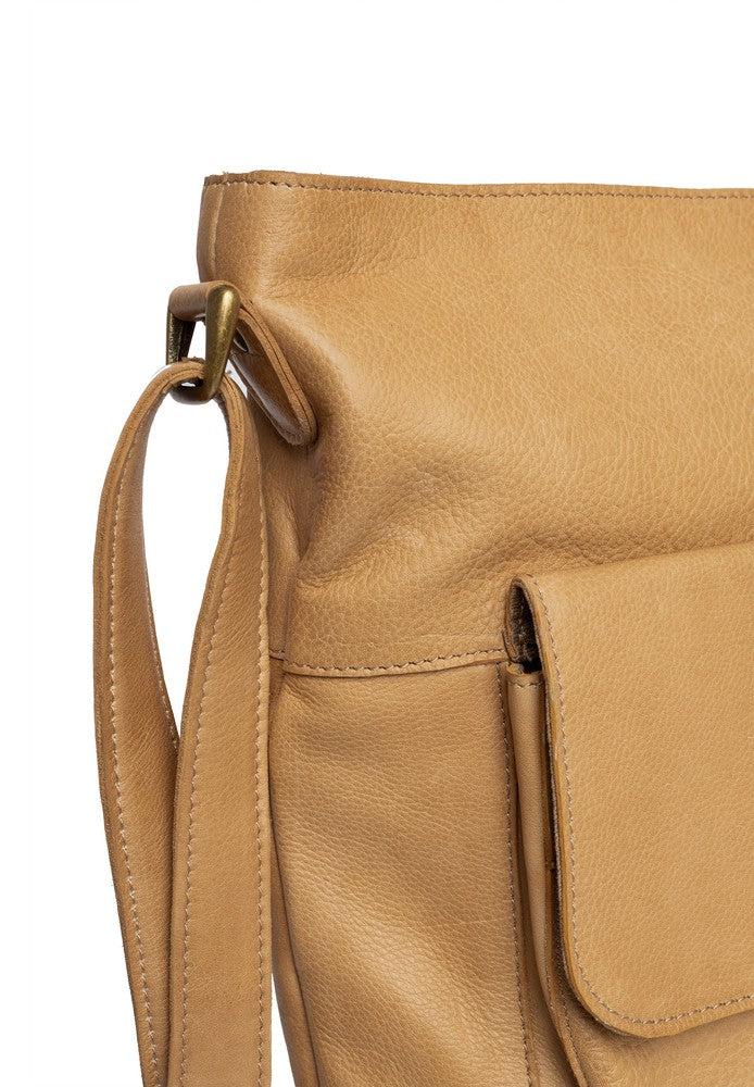 Re:Designed by Dixie 1656 Urban stor skulderveske i skinn Desert Sand-Damevesker-BagBrokers
