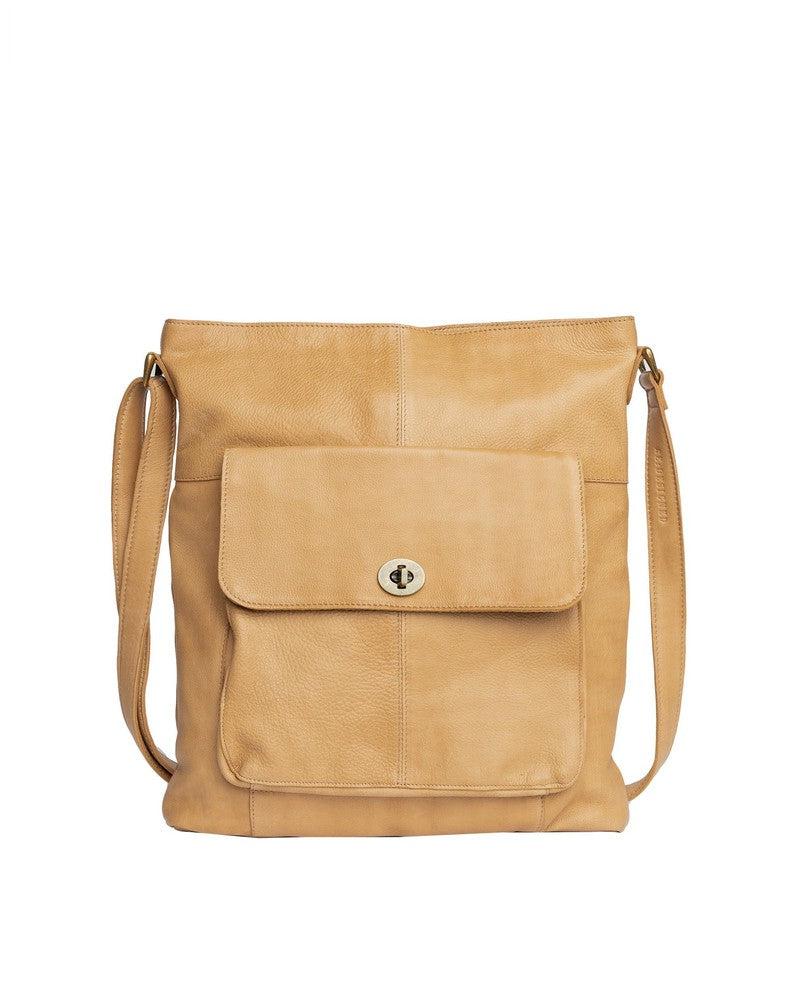 Re:Designed by Dixie 1656 Urban stor skulderveske i skinn Desert Sand-Damevesker-BagBrokers