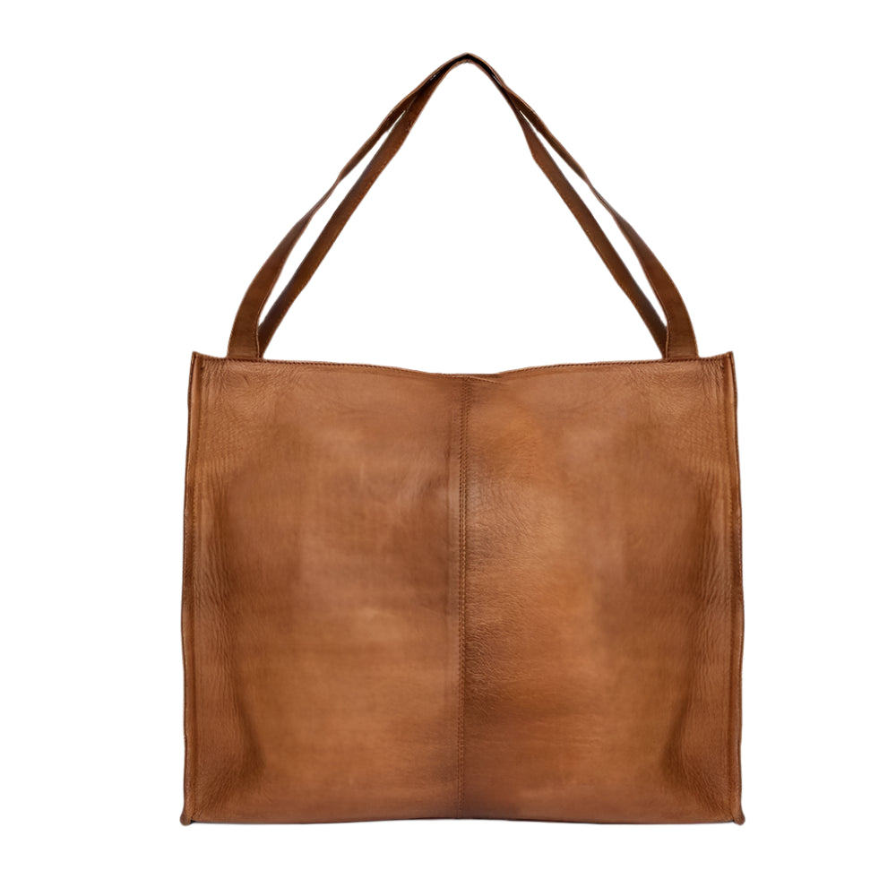 Re:Designed by Dixie Aro Urban stor skulderveske i skinn Walnut-Damevesker-BagBrokers